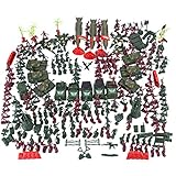 Vengo 301 Stück Mini Soldaten Modell Waffen Set, Minifiguren Zweiter Weltkrieg Soldat Militärfiguren, Kompatibel mit Leg