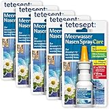 tetesept Meerwasser Nasen Spray Care – Pflegendes & abschwellendes Nasenspray für natürlichen Schutz & Regeneration – Nasenpflegespray bei Erkältung – 5 x 20