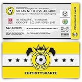 Einladungskarten zum Geburtstag (30 Stück) als Fußballticket Karte Fussball Einladung Ticket in Gelb