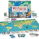 Ravensburger 26888 - Weltreise- Familienklassiker ab 8 Jahren - Gesellschaftsspiel, Reise einmal um die Welt, Reiseplanung für bis zu 6 Spieler - über 170 S