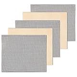 BaoWnylz Antihaft Grillmatte 5 Stück,Wiederverwendbare HitzebestäNdige Non Stick bbq Grill Mesh Mat,Zum Grillmatte Für Gasgrill,Backofen,Grillmatte Für Holzkohle,40 X 33 CM Teflon G