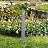 Festnight Wassersäule Garten Wasserzapfsäule Entnahmestelle Wasserhahn Aussen Wasserzapfstelle Garten Steinbecken Garten Wasserhahn Wassertank für Matschküche Hellgrau Steinoptik