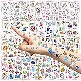 Tattoo Kinder,40 Blätter Temporäre Tattoos,Einhorn Tier Tattoos,Fußball Ozean Tattoo Aufkleber,Kinder Tattoo Mädchen Jungen,Kinder Tattoos Set für Mitgebsel Kindergeburtstag