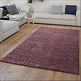 TT Home Teppich Hochflor Wohnzimmer Shaggy Soft Und Flauschig Moderne Unifarbene Designs, Farbe:lila, Größe:300x400