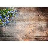 Blumenthema Vinyl Fotografie Hintergrund Blume und Holzbrett Thema Fotostudio Hintergrund Requisiten A2 9x6ft/2,7x1,8