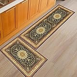 Persischer Druck Küche Fußmatten, Home Wohnzimmer Schlafzimmer Dekoration Eingangsmatten, Badezimmer rutschfeste Teppiche A15 50x80cm + 50x160