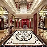 Benutzerdefinierte Tapeten 3D Wandbilder Einfachen Europäischen Stil Marmorfliesen Parkett 3D-Bodendekoration,150X105Cm 3D Bodenfliesen Pvc Dicken Verschleißfesten W