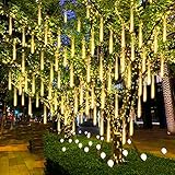 Fallende Lichter 80cm 10 Tubes 720 LEDs Spiralig Tubes Schneefall Lichterkette 次卖点 für Innen Außen Hochzeit Garten Home Decor, Gelb