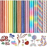 laamei plotterfolie Heat Transfer Vinyl Textilfolien Transferpapier Set Klebefolienpapier Flexfolie Plotter Textil Klebefolien zum Basteln Plotten Transferfolie zum Aufbügeln für DIY T-S