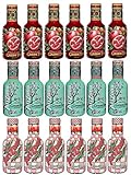 18 Flaschen Arizona Iced Tea Mix a 0,5 L ink. EINWEG Pfand 3 Sorten Mix