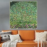 Gustav Klimt《Apfelbaum I,1912》Leinwandkunst Ölgemälde Berühmte Kunstwerk Poster Bild Wanddekor Home Interior Dekoration 80x80cm (32x32in) R