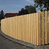 Gartenwelt Riegelsberger 100 Stück Premium Zaunlatte Typ A aus Lärchenholz 20x95 mm, Höhe 120 cm sibirische Lärche Oben abg