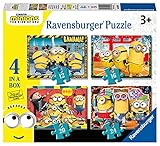 Ravensburger 5060 Minions 2 Der Aufstieg von Gru 4 in Box (12, 16, 20, 24 Teile) Puzzles für Kinder ab 3 J