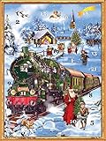 Richard Sellmer Verlag Nostalgischer Adventskalender / Weihnachtskalender mit Bildern und Glimmer für Kinder und Erwachsene Eisenbahn im S