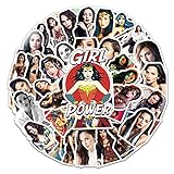 50 Stück Filmaufkleber Wonder Woman Gal Gadot DIY Dekorative Aufkleber Laptop Scooter Aufkleb