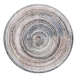 ADELALILI Teppich Rund 120CM Kurzflor Waschbar Vintage Boho rutschfest Balkon Küchenteppich Wohnzimmer Rugs Supersoft Runden Teppich - Anpassbar Größ
