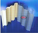 PVC - Sollux Lichtplatte Profil 70/18 Trapez (aus axial gerecktem PVC) - klar - (Euro 11,90/qm) UV - Beschichtung an der Aussenseite - hagelfest bis 40 mm Körnung