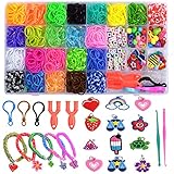 Loombänder Kasten Set,1500+ Gummibänder 22 Zubehör Bänder Starter Kasten Set, DIY Gummibänder ​Kinder Basteln für Armbänder, Loops Gummis, Kinderspielzeug für Geburtstagsgeschenk W