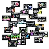 Logbuch-Verlag 24 Sprüche Karten mini 7 x 5 cm - Motivationskarten schwarz bunt Glück Freundschaft Kraft Spruchkarten Coaching M
