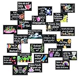 Logbuch-Verlag 24 Sprüche Karten mini 7 x 5 cm - Motivationskarten schwarz bunt Glück Freundschaft Kraft Spruchkarten Coaching M