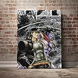 Leinwanddruck Hauptakzent Wanddekoration Jotaro Kujo Star Platinum Jojos Bizarr -40x53cm Zimmer-in Malerei & Kalligrap