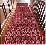 SUOMO Indoor-Treppen-Laufflächen Teppich-Pads Matten rutschfeste Schritt Teppiche rechteckige Treppen-Teppich-Treads-Treppenhaus-dekorative Treppen-Bodenteppiche, 3 Größen, 5 Farb