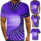 IFOUNDYOU Herren T-Shirt Rundhals Cross Druck Tshirt für Frühling Sommer Slim Fit Basic Lustige Tunika Hemd Lässig Regular Fit Bluse Poloshirt Streetwear Sport Muscle Loose Fit Jerseyshirt Top