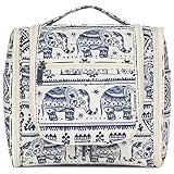Groß Reise Kulturtasche Zum Aufhängen Kulturbeutel Kosmetiktasche Waschtasche für Kinder Frauen Mädchen Damen (Elefant (Groß))