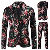 NNGOTD Herren anzüge 3 teilig Mantel Herren lang Slim fit Trenchcoat Jacke Herren Winter m Sweatjacke Herren lang Schwarz XXL