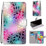DICASI Handyhülle für Samsung Galaxy A51 Hülle Leder, Magnetverschlüsse Handytasche Schutzhülle Klapphülle mit Kartensteckplätzen und Standfunktion für Samsung Galaxy A51