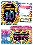 12 Einladungskarten incl. 12 Umschläge zum 10 Geburtstag für Mädchen / Einladung zehnte Geburtstag Kindergeburtstag / Einladungen zum Geburtstag / Kartenset für Kindergeburtstag / g