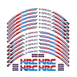 Motorrad-Rad Abziehbilder Reflektierende Aufkleber Felgenstreifen 17 Zoll für Racing HRC