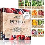 valeaf Obst Samen Set I 10 Sorten Obstsamen I Premium Saatgut Obst I Pflanzen Set inkl. Obst Samen I Erdbeersamen, Melonen Samen, Physalis, Drachenfrucht I Pflanzen Samen I ideales Samen Set Geschenk