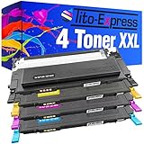 Tito-Express PlatinumSerie Set 4X Toner-Kartusche XXL kompatibel mit Samsung CLT-4072S CLP-320 CLP-320N CLP-325 CLP-325N CLP-325W CLX-3185 CLX-3185N CLX-3185FN CLX-3185FW