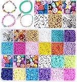 Tacobear 11553pcs Perlen Set Mini Glasperlen mit Elastischer Kordel Basteln Perlen Ketten Selber Machen Set Perlen für Armband Halsketten DIY Schmuckherstellung Kinder Erw