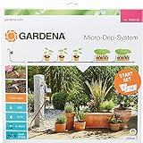 Gardena Start Set Pflanztöpfe M automatic: Das praktische Micro-Drip-System Starterset mit Bewässerungscomputer für 7 Töpfe und 3 Tröge (13002-20)