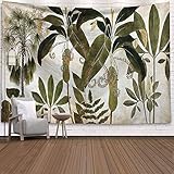 Tropische Pflanze Wandteppich Blatt Wandbehang Schlafsaal Tapisserie Kunst Wandtuch Wandverkleidung Tiger Hintergrund Stoffdecke A3 180x230