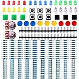 Elegoo Elektronik Komponente Pack mit Widerstand, LED, Druckschalter,