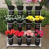 KEPMOGOH 3 Tier Blumenständer, Pflanzenregal Blumenregal Aus Metall Gestell, Mit Rädern, Blumentopfständer-Anzeigen-Regal Für Garten Balkon Wohnzimmer, Eltern, F