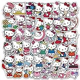 NANANA Hello Kitty Aufkleber Cartoon One Piece/haikyuu/kimetsu No Yaiba Aufkleber Wasserdicht Skateboard Gitarre Laptop Gepäck Spielzeug 100 Stück
