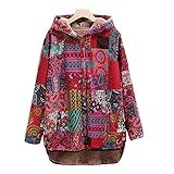 Damen Kapuzenjacke Hoodie Lang Langarm Gefüttert Fleece Jacke Mantel Plüsch Wintermantel Plüschmantel Plüschjacke Fleecemantel Kapuzenmantel Herbstmantel Herbstjacke Winterjacke Fleecejacke S-XXL