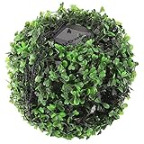 Ufolet Solar Lichterketten Garten, Simulation Kunststoff Grüne Blätter Bunte LED Lichter IPX5 wasserdichte Rattankugeln Lichterkette für Garten für Wohnkultur für O