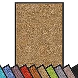 Floordirekt Schmutzfangmatte Rhine | waschbare & leistungsstarke Fußmatte | Sauberlaufmatte mit Rutschfester Rückseite | Türmatte in vielen Größen & Farben (Beige, 60 cm x 90 cm)