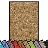 Floordirekt Schmutzfangmatte Rhine | waschbare & leistungsstarke Fußmatte | Sauberlaufmatte mit Rutschfester Rückseite | Türmatte in vielen Größen & Farben (Beige, 40 cm x 60 cm)