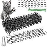 10 Stücke Thorn Grid Animal Barrier, Dornengitter Tier-Barriere Garten Katze Tierabwehr Scat Spike Matte Tiervertreiber Katzenabwehr für Garten, Zaun, Anti-Cats Network