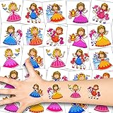 German Trendseller® 12 x Prinzessin Kinder Tattoos - Set Tattoo - Party ┃ Kindergeburtstag ┃ Mitgebsel ┃ Süße Kleine Prinzessinnen ┃12 T