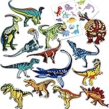 14PCS flicken zum aufbügeln kinder erwachsene knie junge mädchen,dinosaurier aufnäher tiere dino groß,bügelbilder dinosaurier für Jeans kleidung taschen,flicken patches für tex