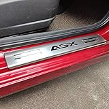 N/A 4 Stücke Einstiegsleisten, Für Mitsubishi ASX 2011-2020 Türpedal Pedal Kick Plates Threshold Bar Schwellenabdeckung Türschweller Schutzstreifen Dekoratives Zubehör, E