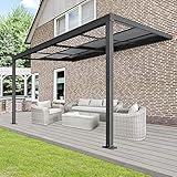 Home Deluxe - Terrassenüberdachung Deluxe - inkl. Schiebedachfunktion - inkl. kompl. Zubehör - 600 x 300 x 218/272 cm | Pergola Überdachung T