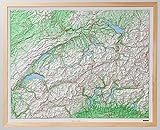 Schweiz Kunststoffrelief 1:500 000: mit Holzrahmen (Kümmerly+Frey Thematische Karten, Relief)